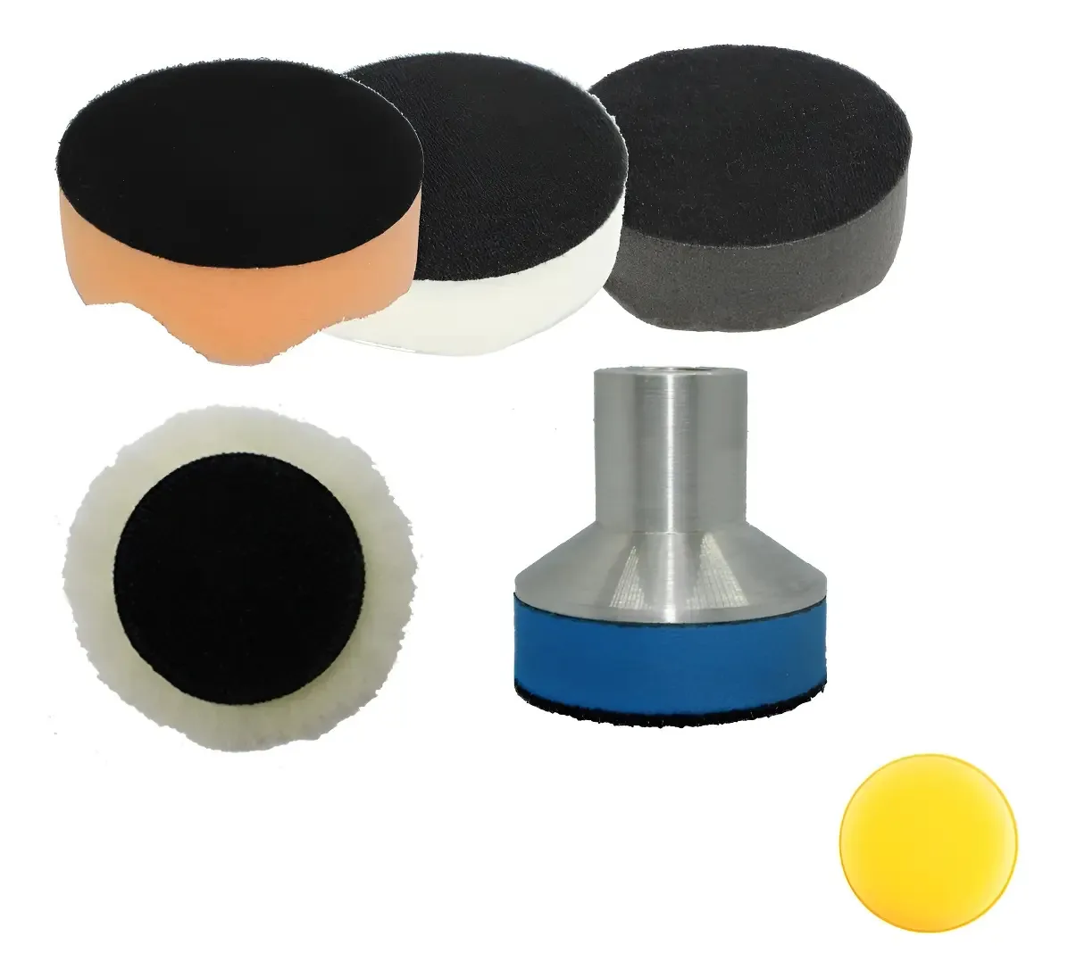 Kit Boinas de Polimento Rolyjones Espuma e Lã 2'' para Politriz M14