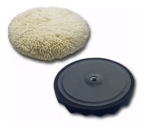 Kit 2 Boinas Rolyjones Polimento Dupla Face Lã e Espuma 8 Pol