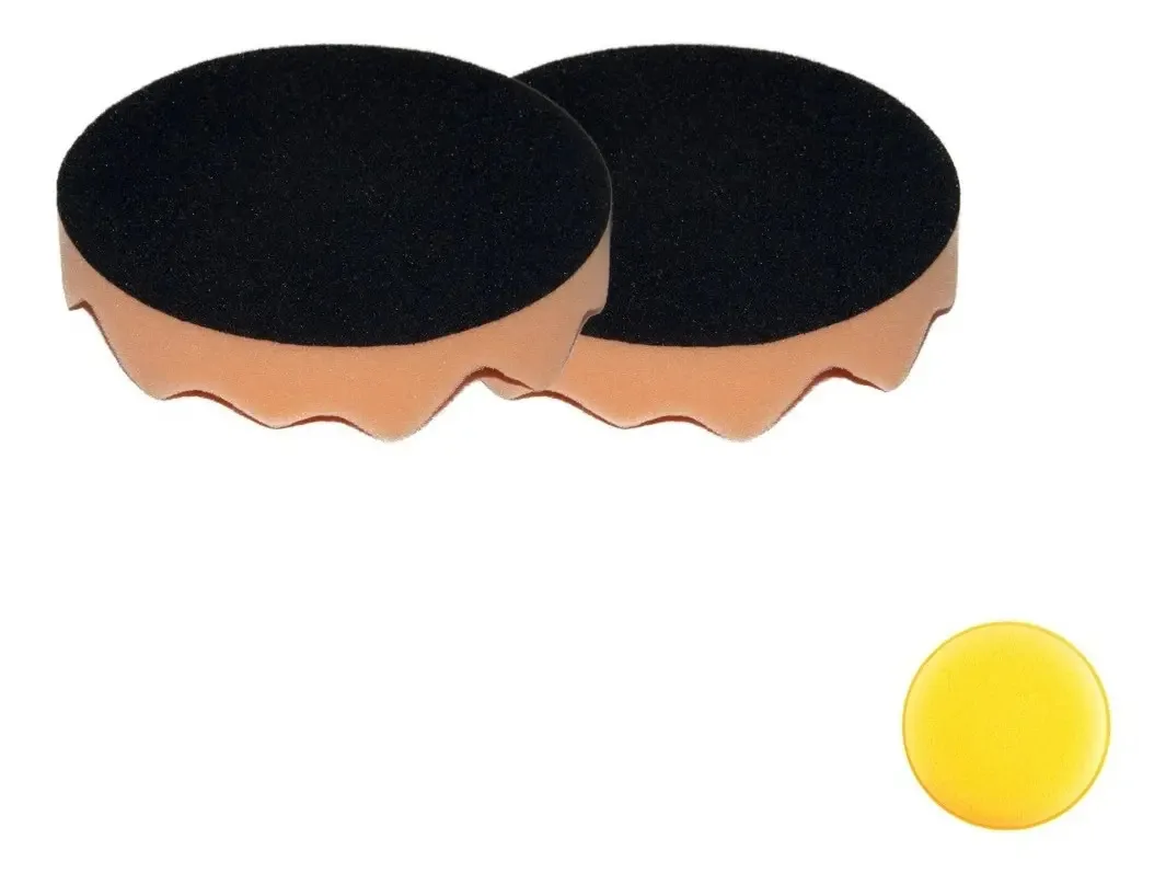 Kit 2 Boinas de Espuma Polimento Rolyjones Agressivo 6 Polegadas Laranja