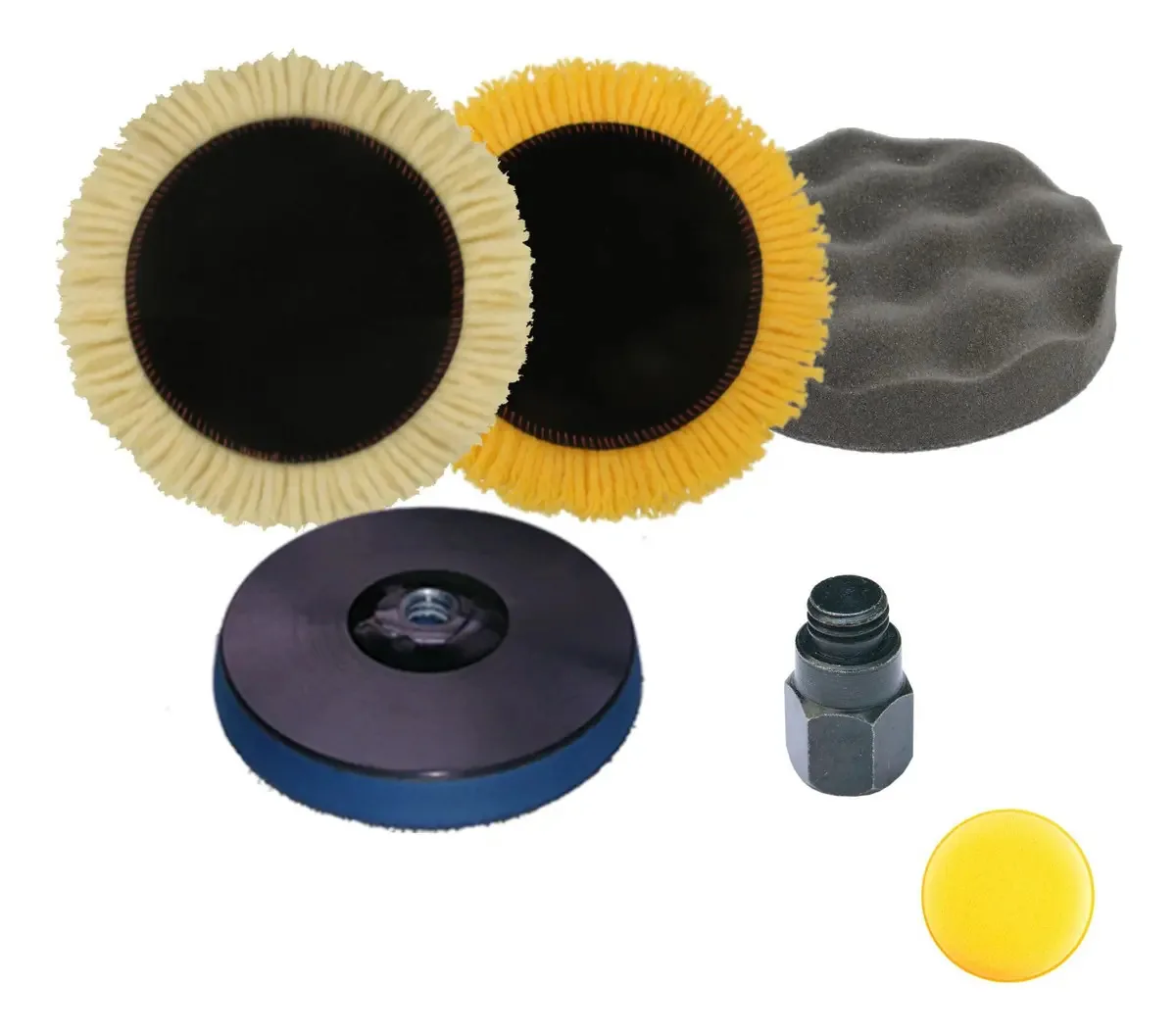 Kit Boinas Polimento 7 Polegadas Rolyjones Lã e Espuma P/ Politriz