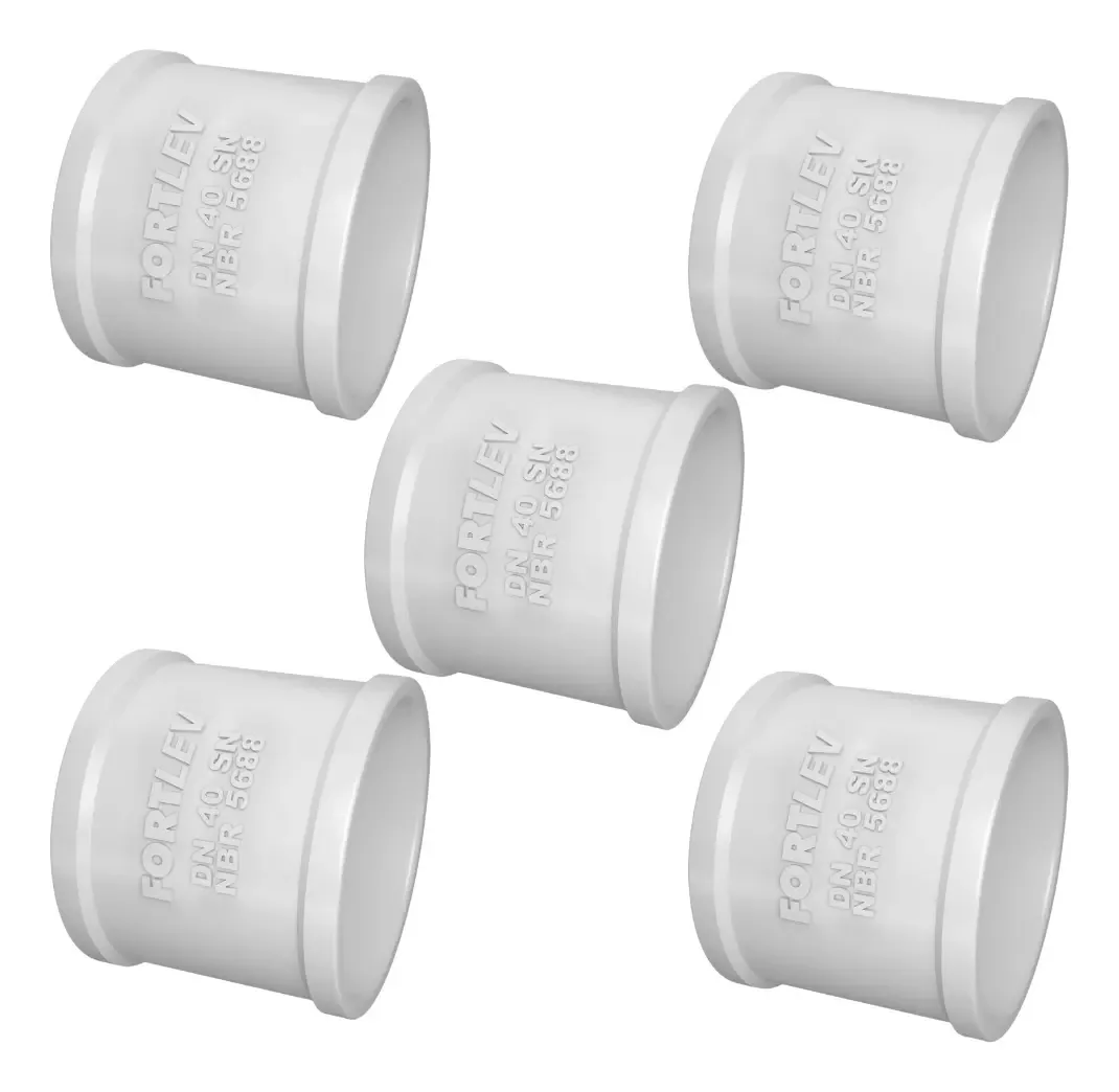Kit 5 Luva Simples Esgoto Sn 40mm Encanamento