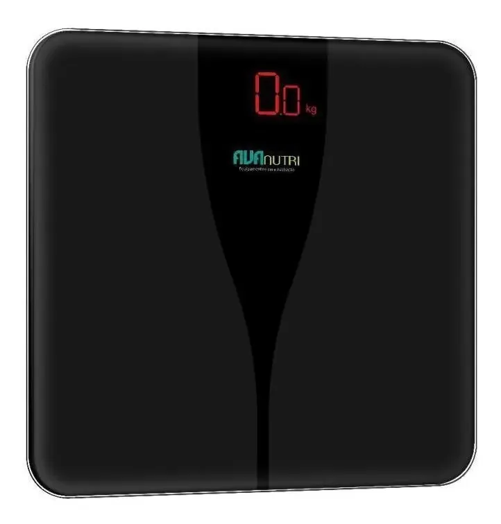 Balança Digital De Vidro Premium - Preta Avanutri