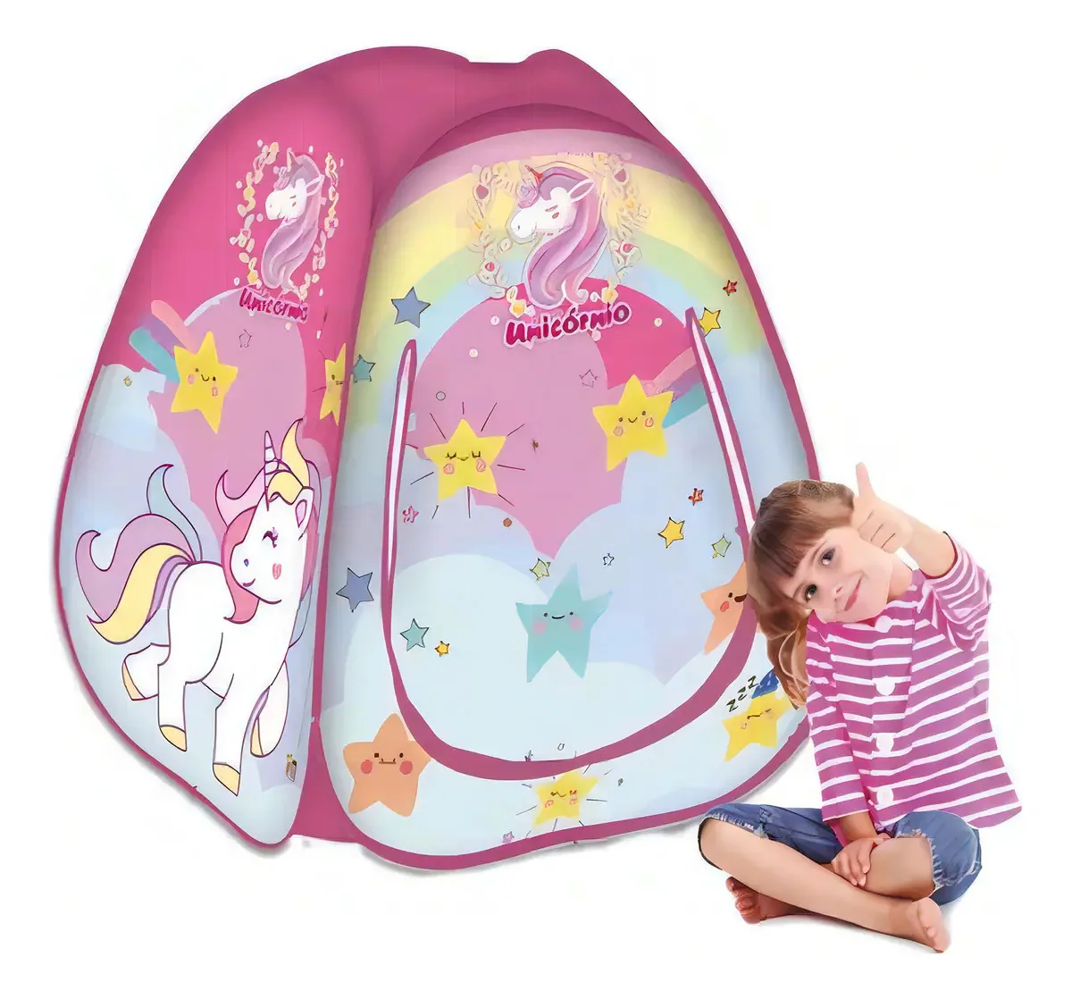 Toca Barraca Infantil Dobrável Pop Up Unicórnio