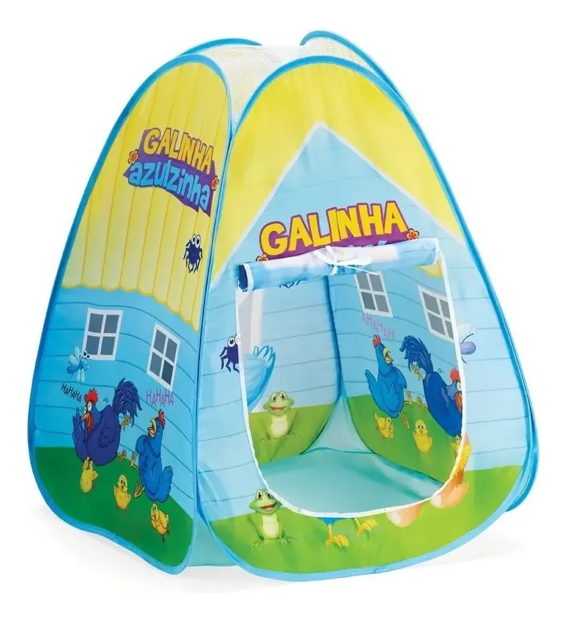 Toca Barraca Infantil Dobravel Pop Up Galinha Azulzinha