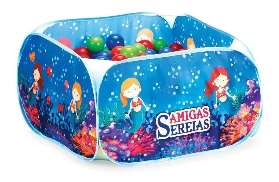 Piscina De Bolinhas Infantil Amigas Sereias