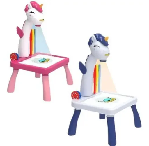 Mini Projetor Infantil Led Unicórnio - Rosa