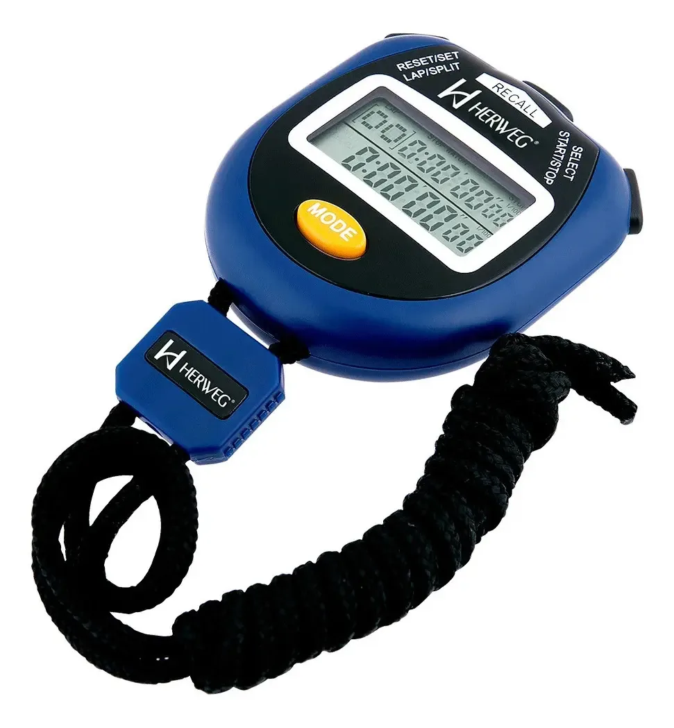 Cronômetro 8904 Digital Azul Profissional Timer Herweg