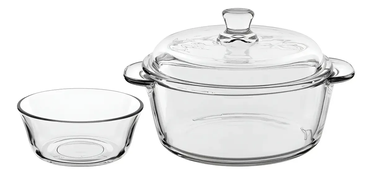 Conjunto 5 Tigelas Vidro Sobremesa 1L/300ml Transparente