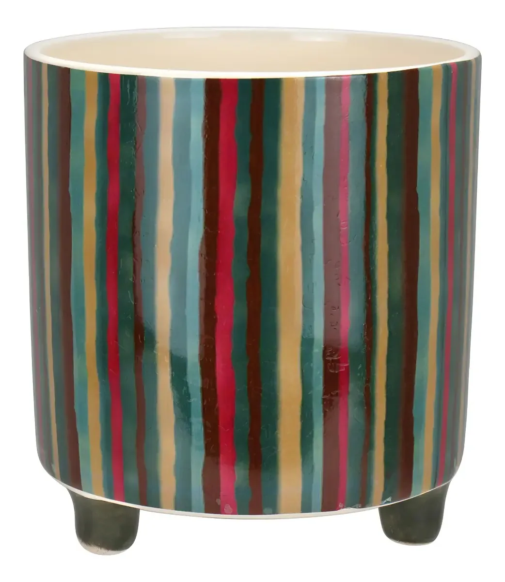 Cachepô Vaso Decorativo Home&co Cerâmica 15x14x14cm Color Vermelho Vaso Cachepó