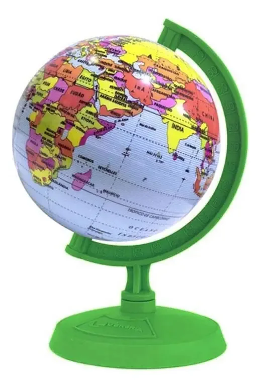 Globo Terrestre Político Baby Verde 10cm - Libreria