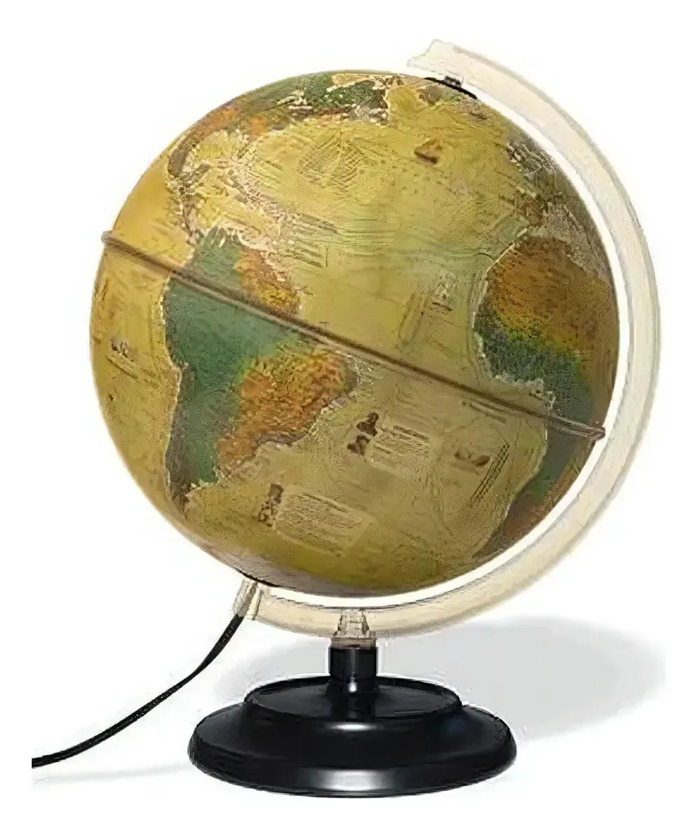Globo Terrestre Libreria Histórico 30cm 220v