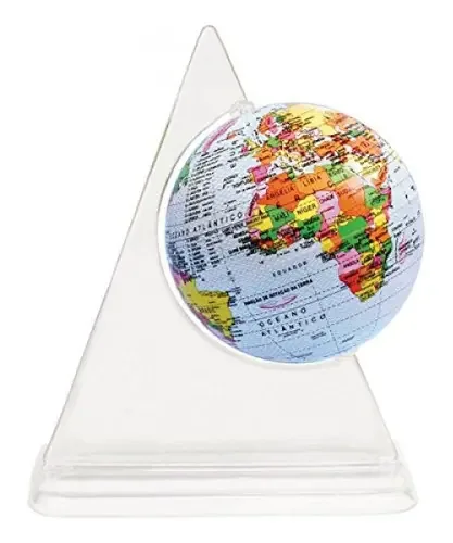 Globo Terrestre 10cm Libreria Cor:transparente