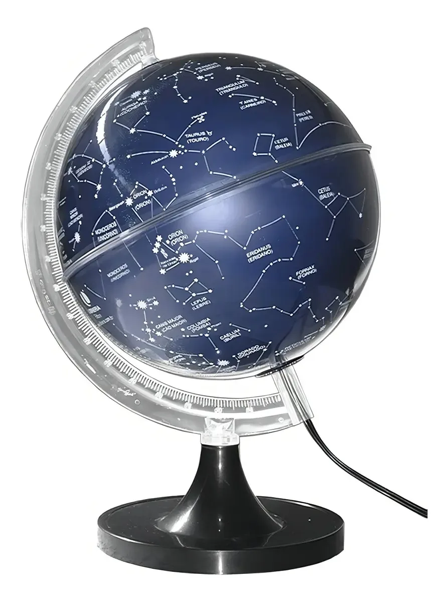 Globo Terrestre Celeste Iluminado Libreria Diâmetro 30cm