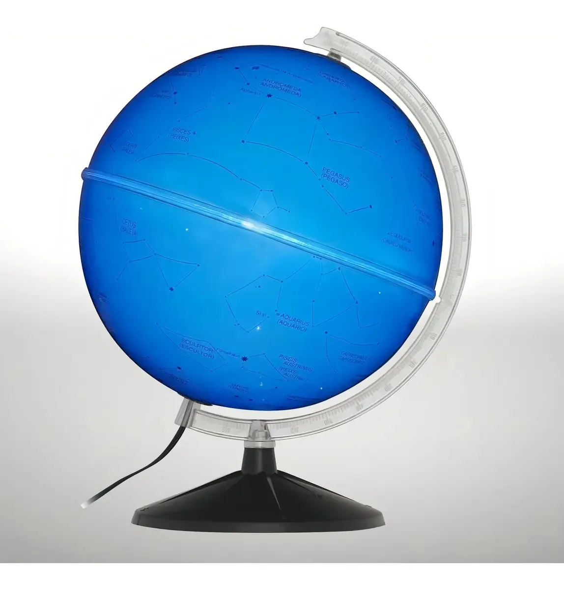 Globo Celeste Cielo Azul Iluminado 30cm - Abajur