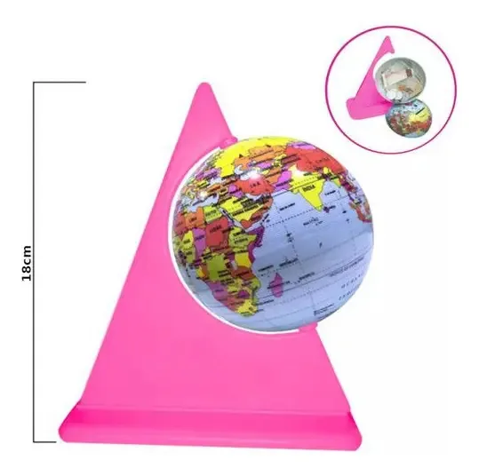 Globo Terrestre 10cm Libreria Cor:rosa Neon