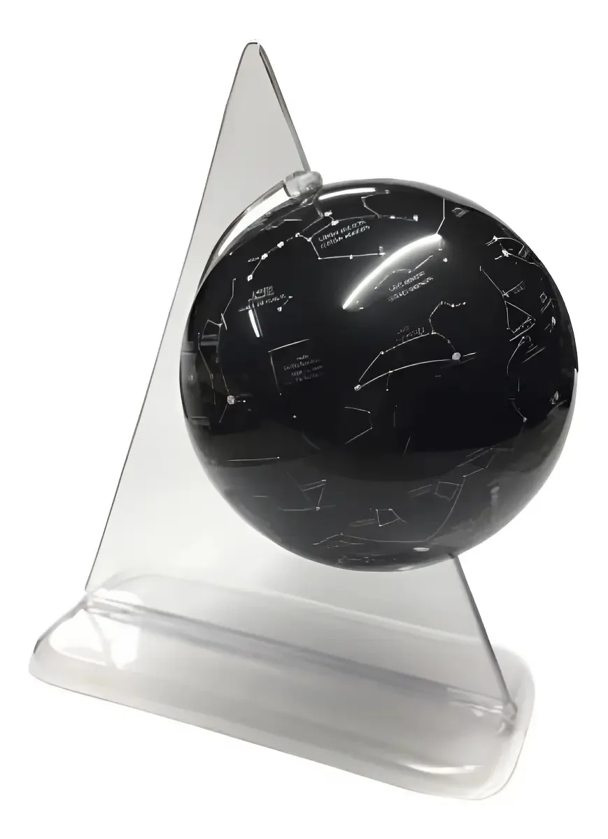 Globo de Mesa Libreria Plástico Preto 10cm Modelo Padrão