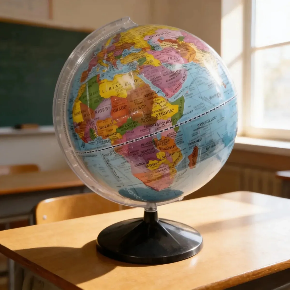 Globo Terrestre Político Tátil Braile Alto Relevo 30cm