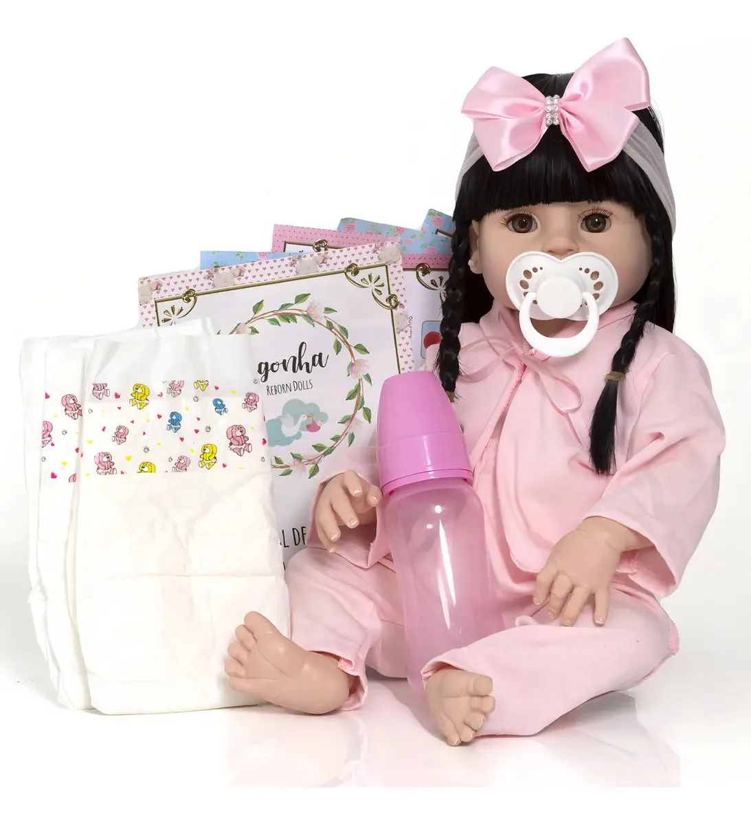 Bebê Reborn Realista 45cm Silicone Cegonha Reborn Dolls