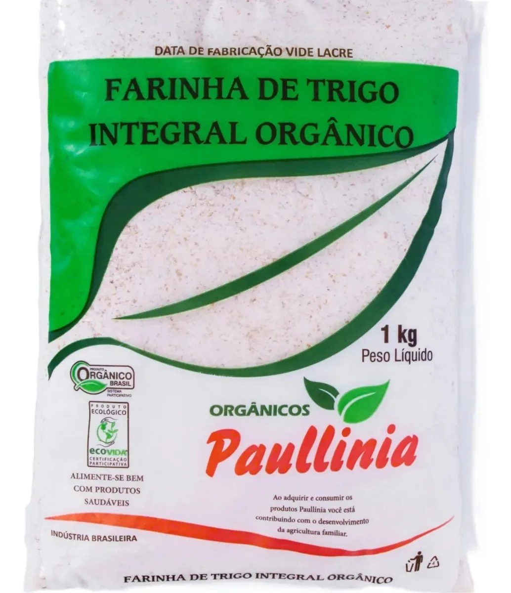 Farinha De Trigo Integral Orgânico Paullinia 1kg