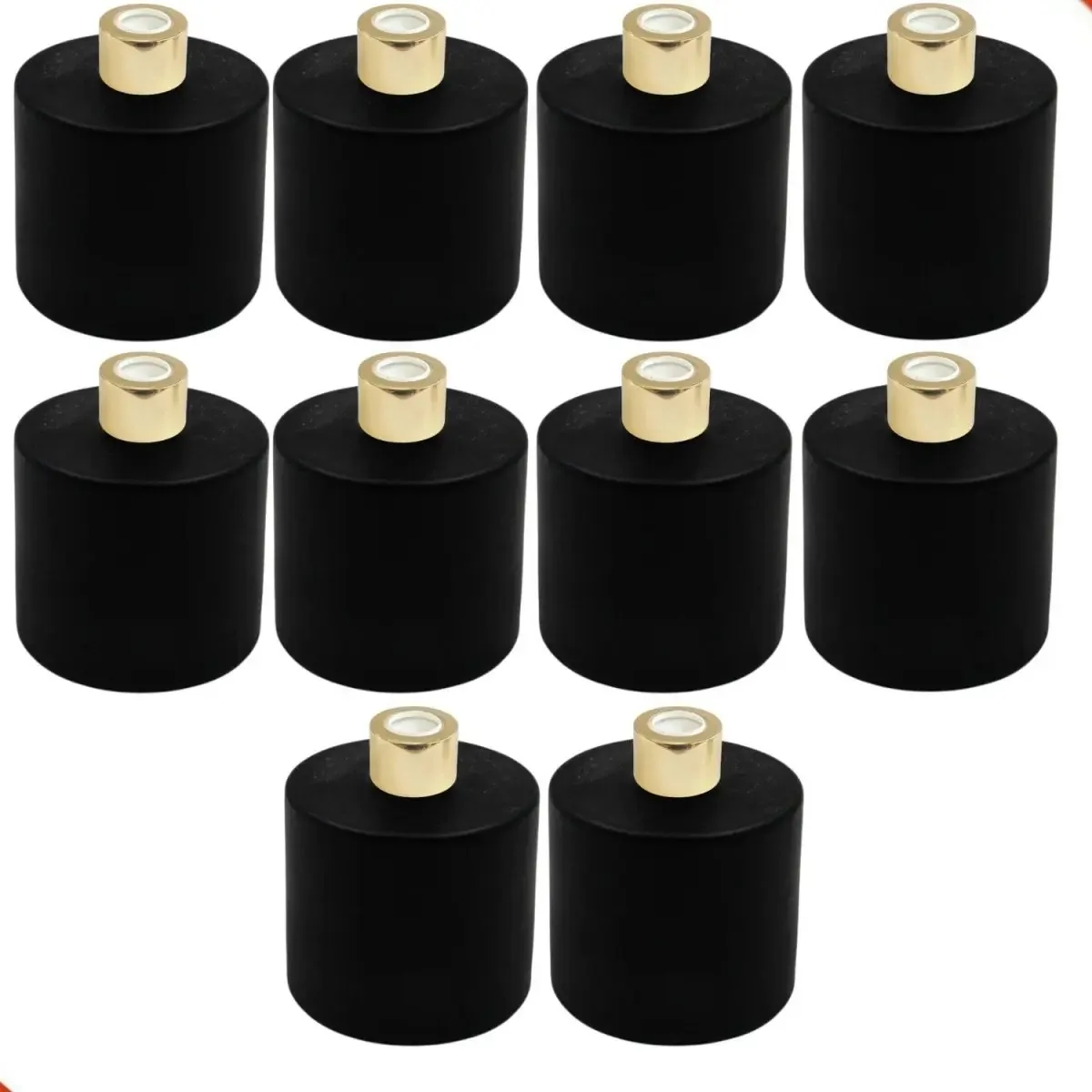 10 Frasco De 200ml Com Tampa Dourada 20 Varetas Espiral