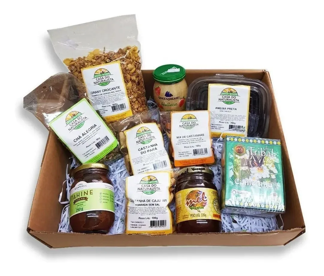 Cesta De Produtos Naturais (10 Itens) Casa Do Naturalista