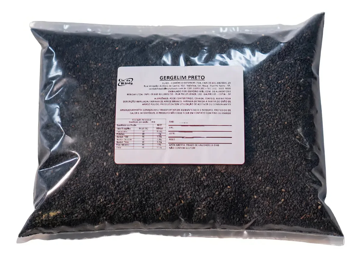 Gergelim Preto 1 Kg Campo Verde