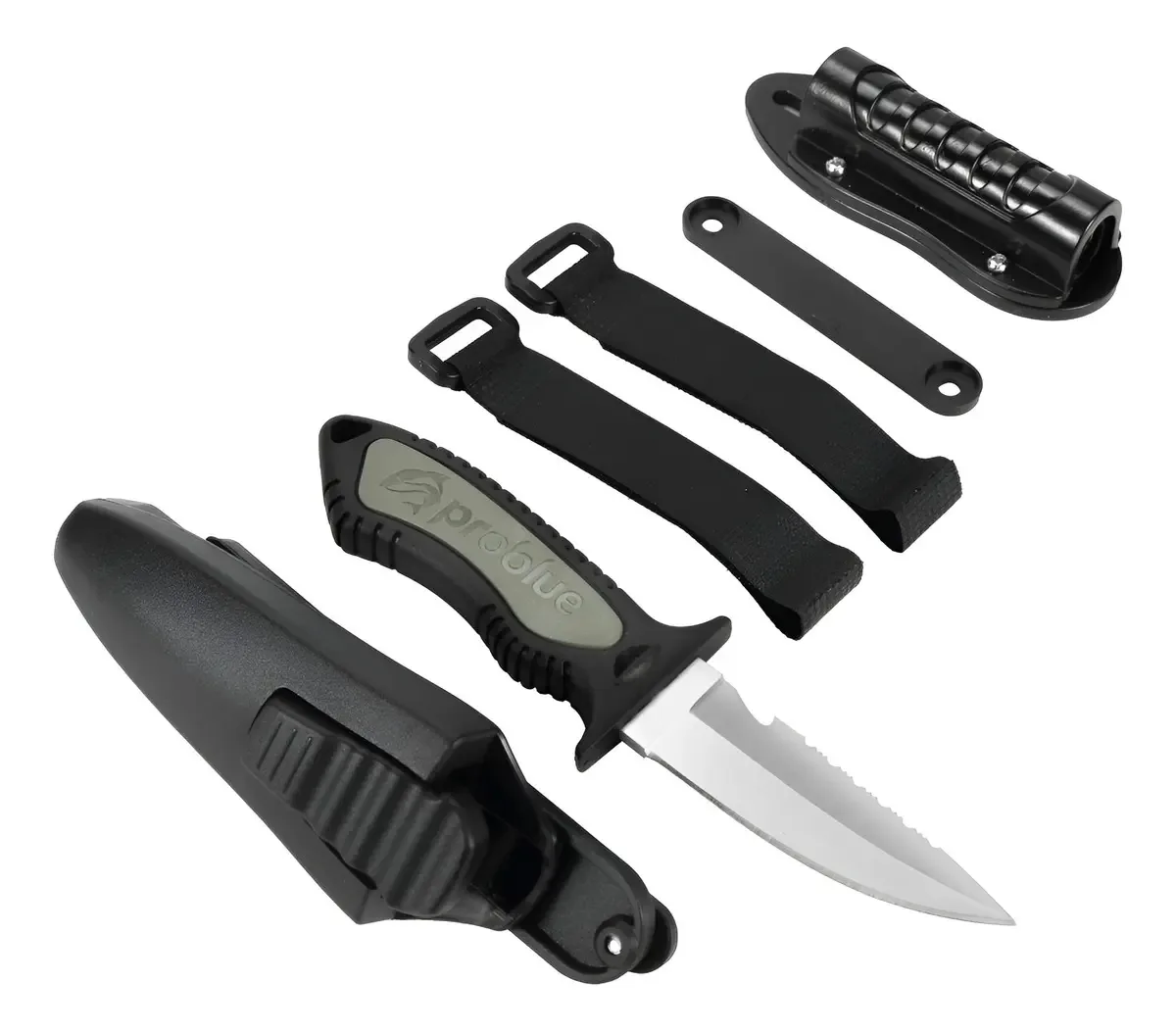 Faca Cetus Point Grip Cor Preto
