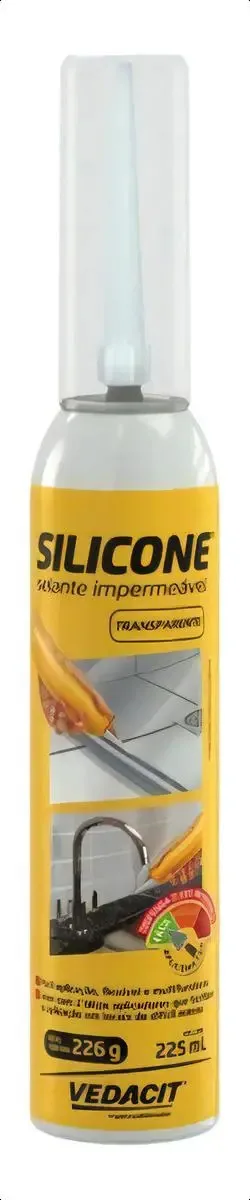 Silicone Aerossol Tubo Transparente 225ml