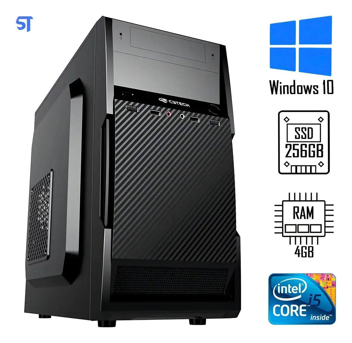 Pc I5- 2500s 3.10ghz-4gb Ram-ssd 256gb-gabinete Micro Atx