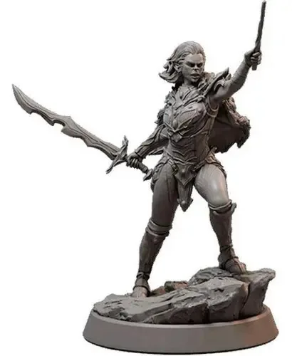 Miniatura Cérebros E Tentáculos Guerreira Elfa Escala 72mm