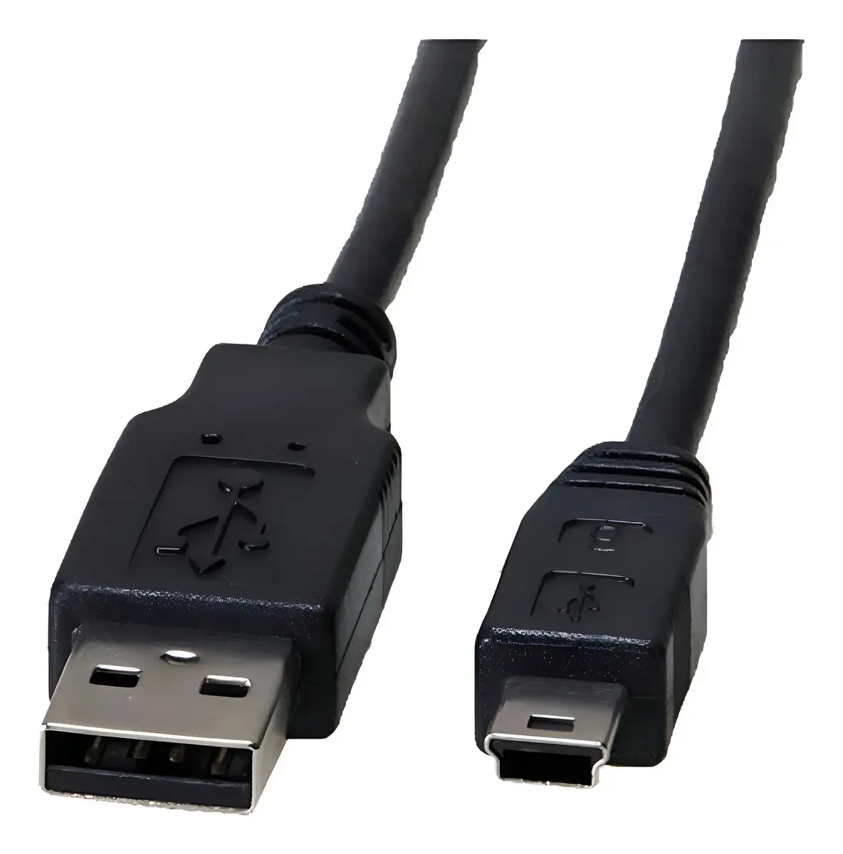 Cabo USB 2.0 A Macho Para Mini B 5 Pinos 1,5m HD Externo MW Preto