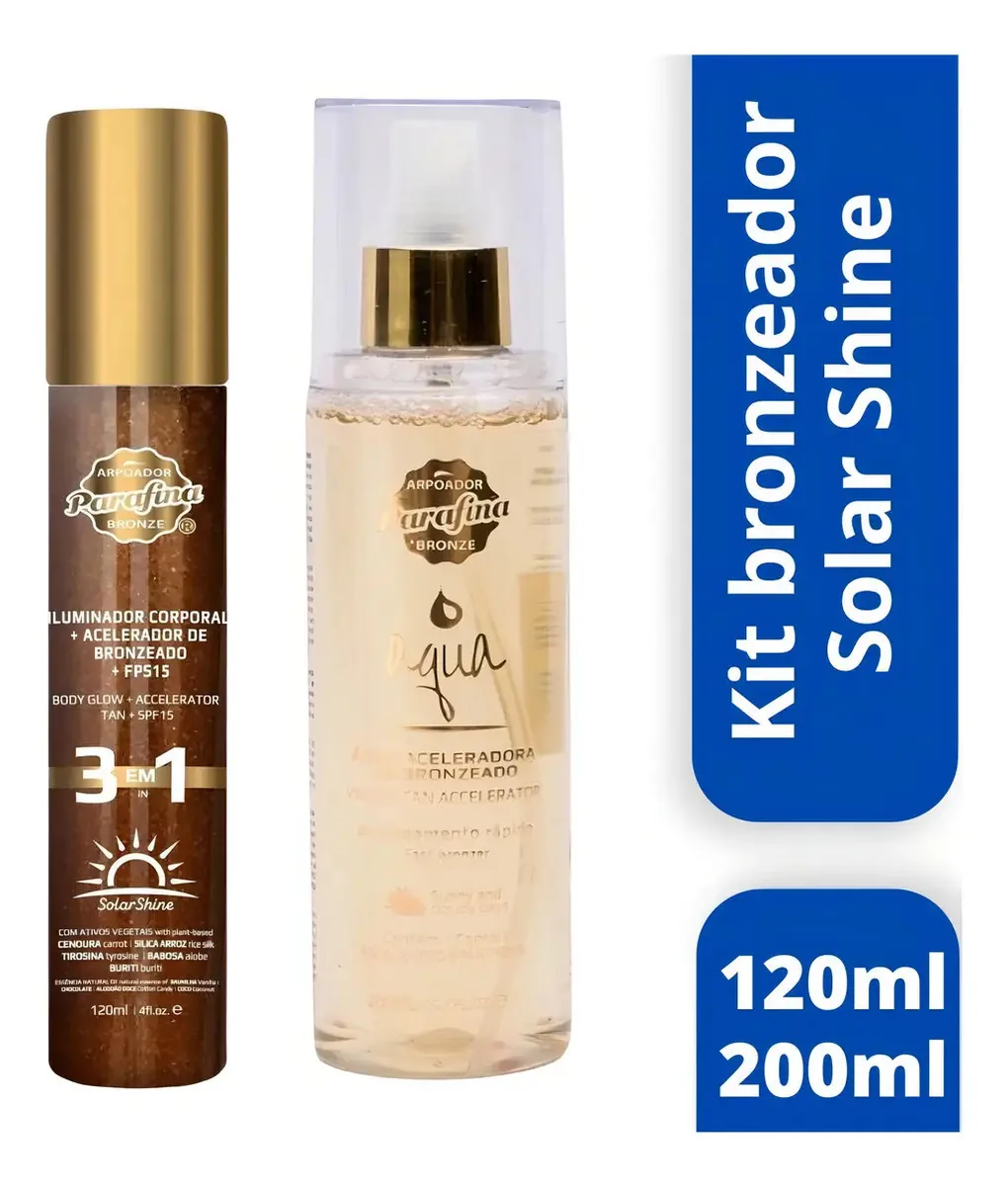Kit Bronzeador Aqua + Solar Shine - Proteção E Bronzeado