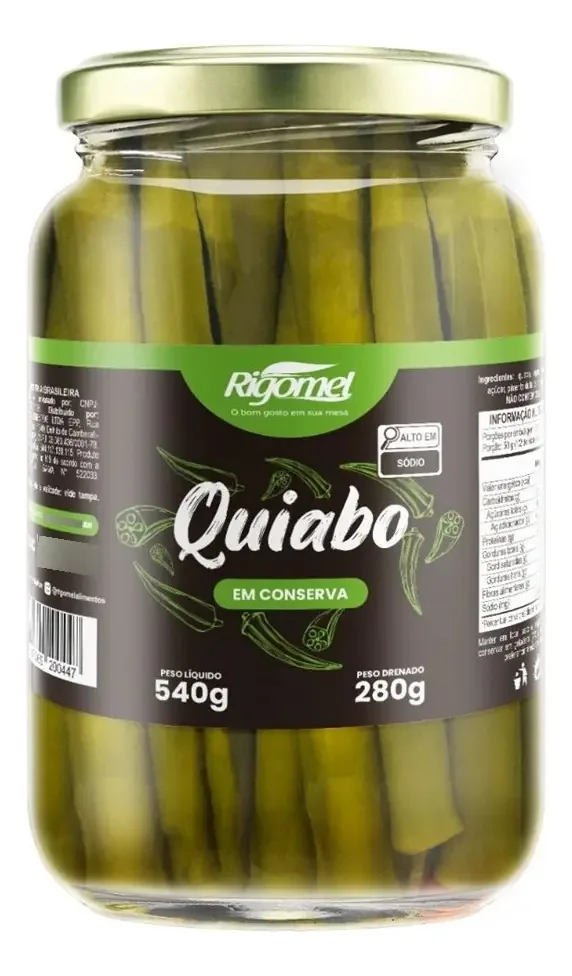 Quiabo Em Conserva Rigomel 280g