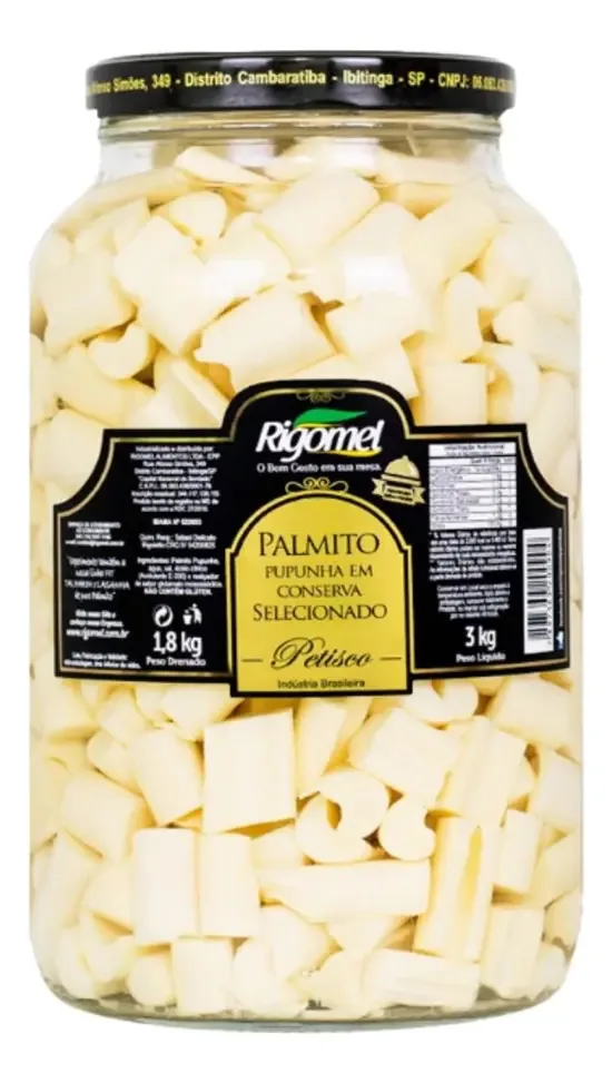 Palmito Pupunha Rigomel Petisco 1,8 Kg