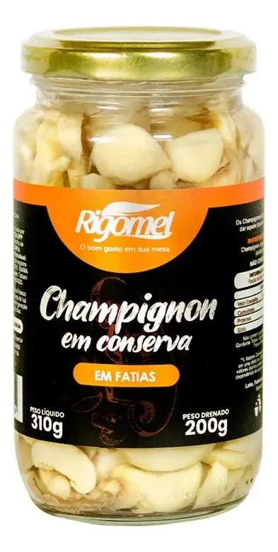 Champignon Fatiado Em Conserva Rigomel 200g