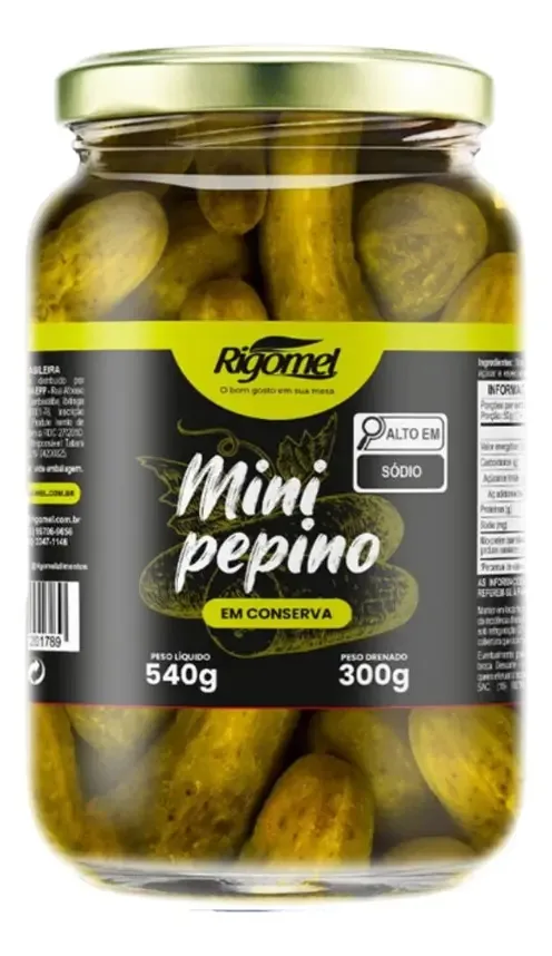 Mini Pepino Rigomel Em Conserva 300g