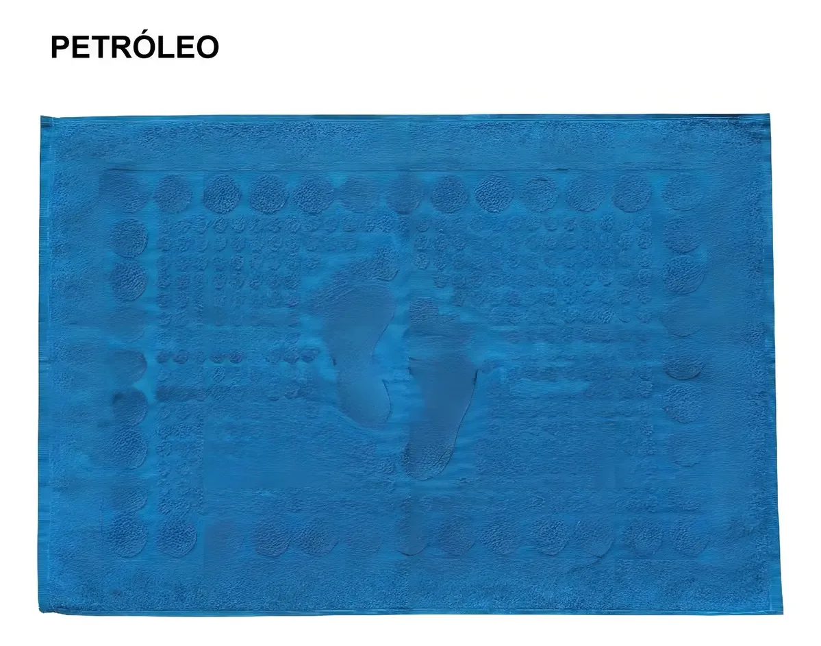 Tapetes Toalha Piso Atoalhado Madison - Kit 4 - Petróleo