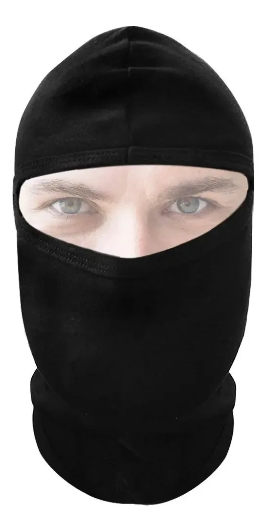 Balaclava Touca Ninja Preta Militar Tática Cor Preto