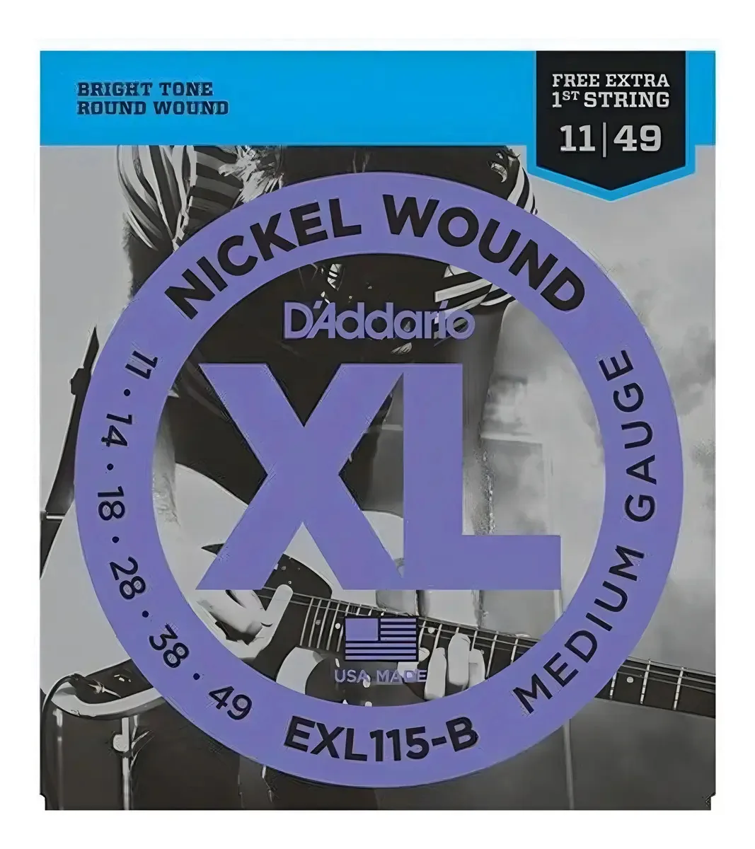 Encordoamento Daddario 011 Guitarra Exl115b +1a. Corda Extra