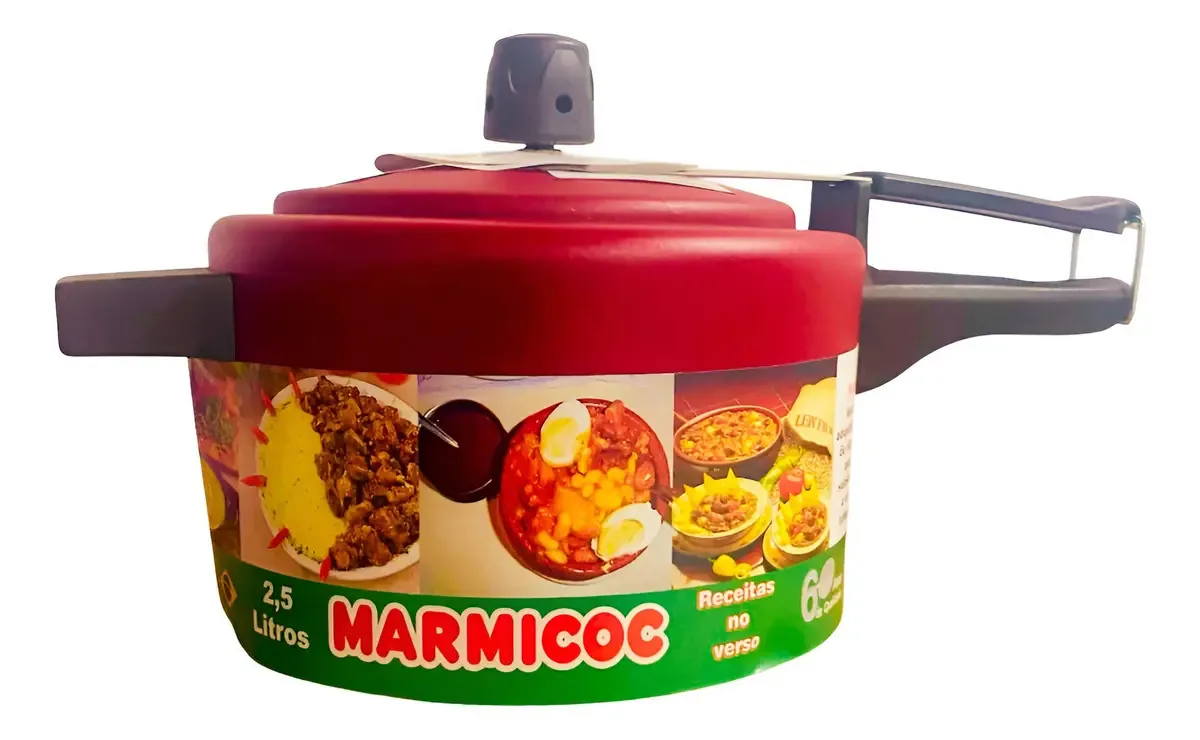 Panela De Pressão 2,5 Litros Melhor Cozimento Cor Vermelho