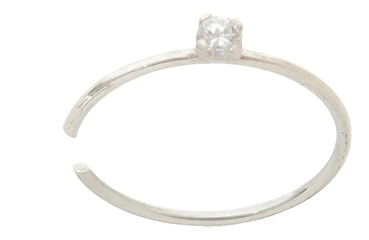 Piercing Argolinha, Argola Com Pedra Tipo Prata 92