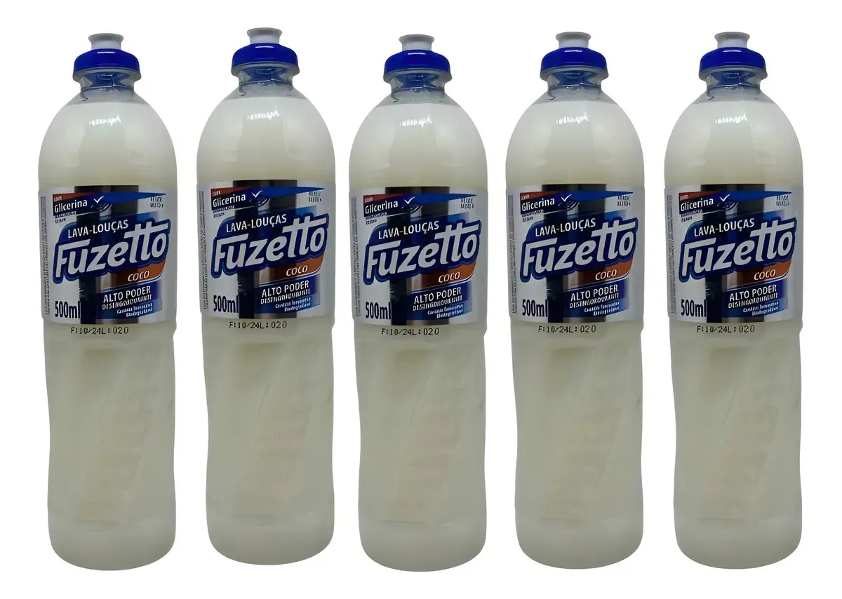 Detergente Liquido 500ml Caixa 24 Unid. Lava-louças Fuzetto
