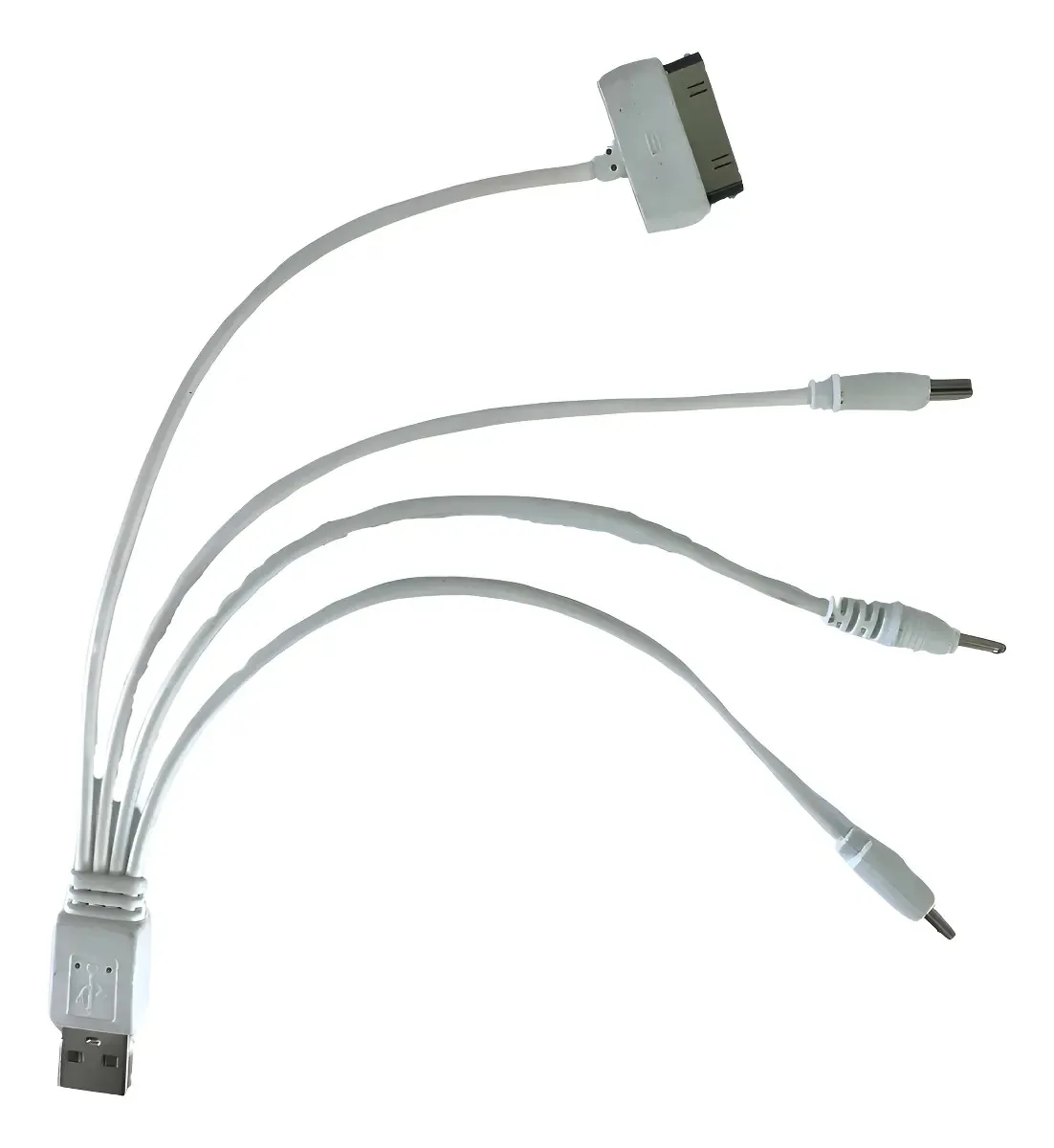 Cabo De Carregamento C/ 4 Conectores Universal Branco