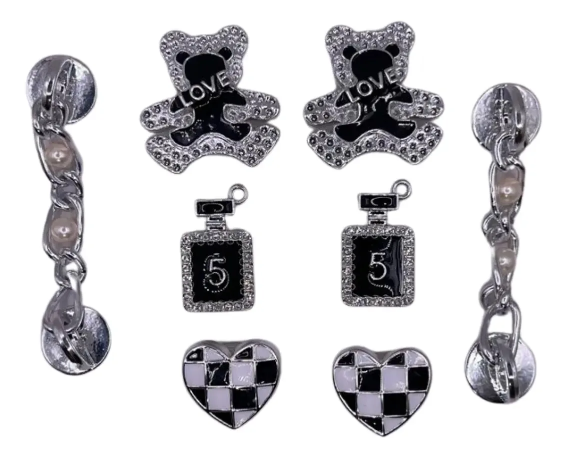 Kit Pins Botons para crocs Boton Perfume Acessórios para Babuches