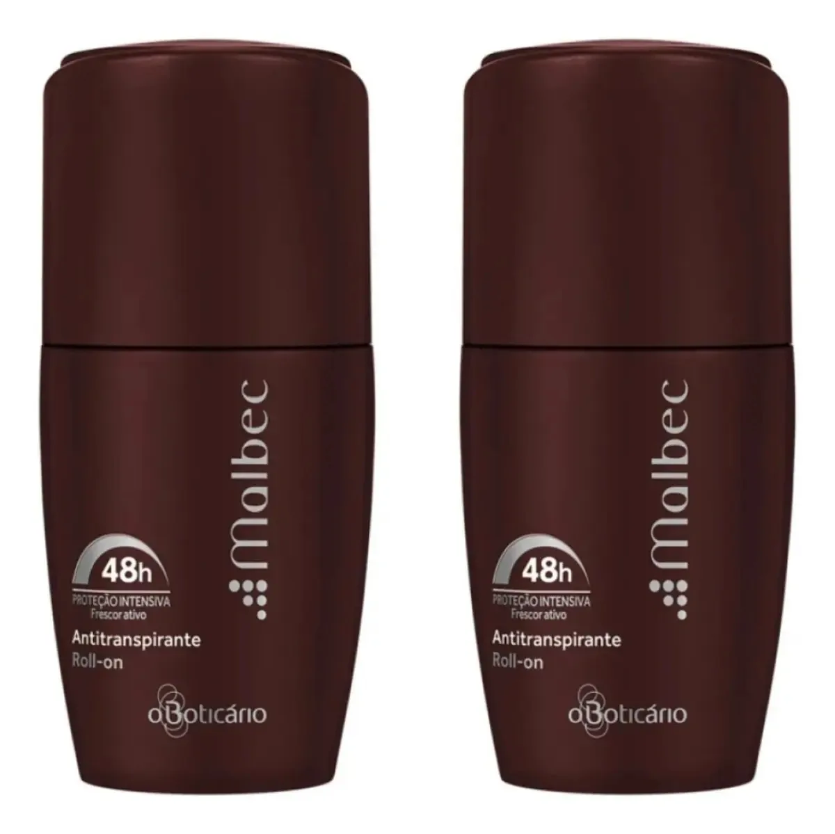 Kit 2 Desodorantes Antitranspirante Roll-on Masculino Malbec 55ml Boticário Amadeirado
