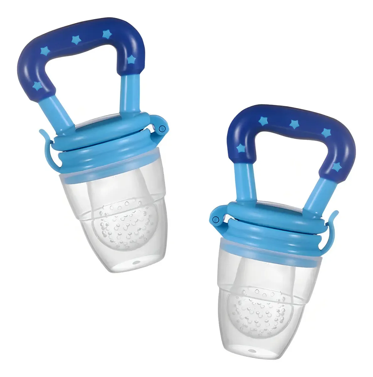 Chupeta Alimentadora MBBIMPORTS Kit 2 Frutas Papinha Azul Silicone