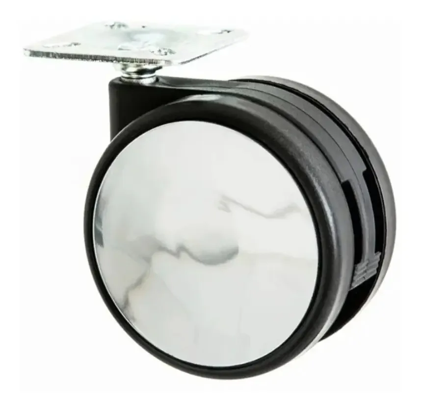 Roda para carrinhos e móveis Squadroni SQ-82 HC Calota Croma 8cm de diâmetro