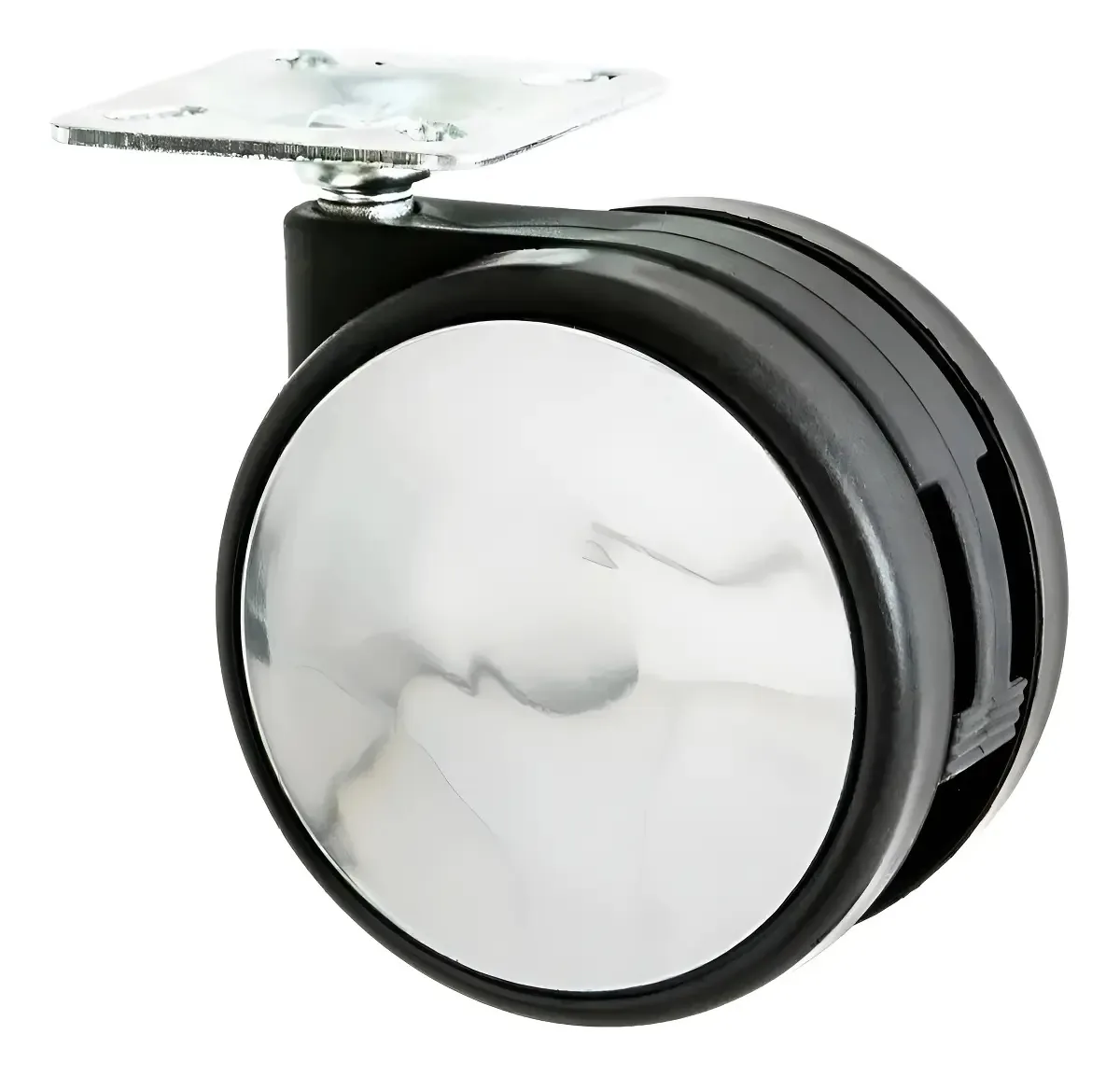 Roda Para Carrinhos E Móveis Squadroni Sq-82 Hc Calota Croma 80mm De Diâmetro