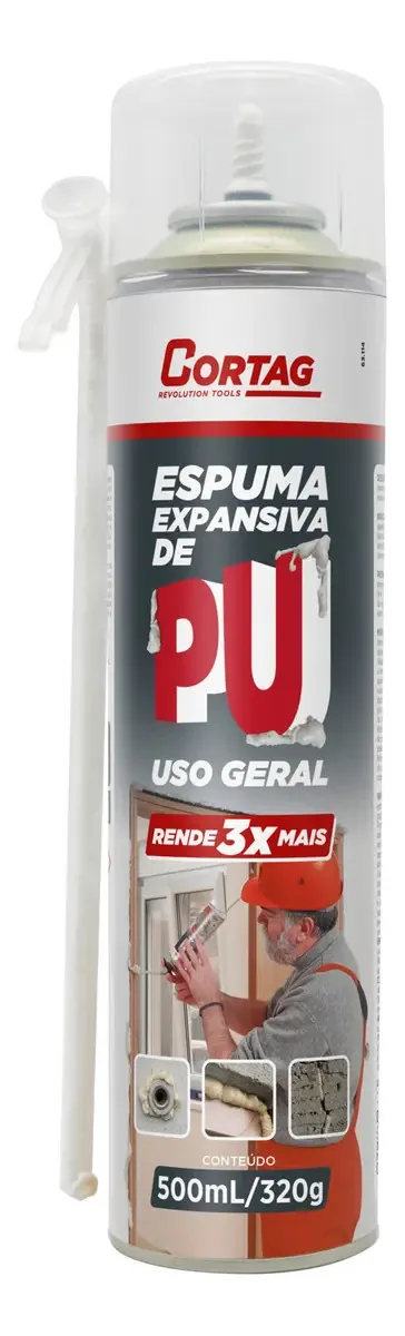 Espuma Expansiva Pu Cortag 500ml/320g