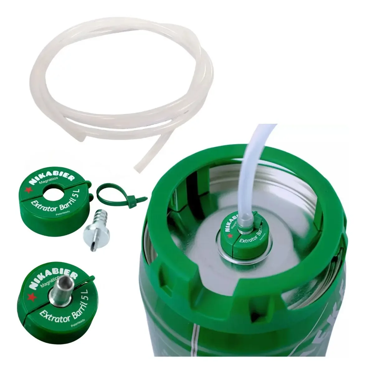 Kit Para Extração Eficiente Extrator Magnético+1m Mangueira Cor Verde